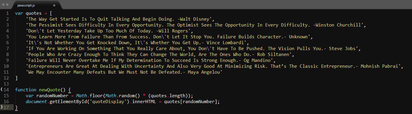 How to build a random quote generator with JavaScript and HTML, for