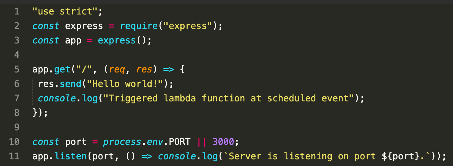 Cron job on a Nodejs Express Serverless app using AWS CLI by Guru