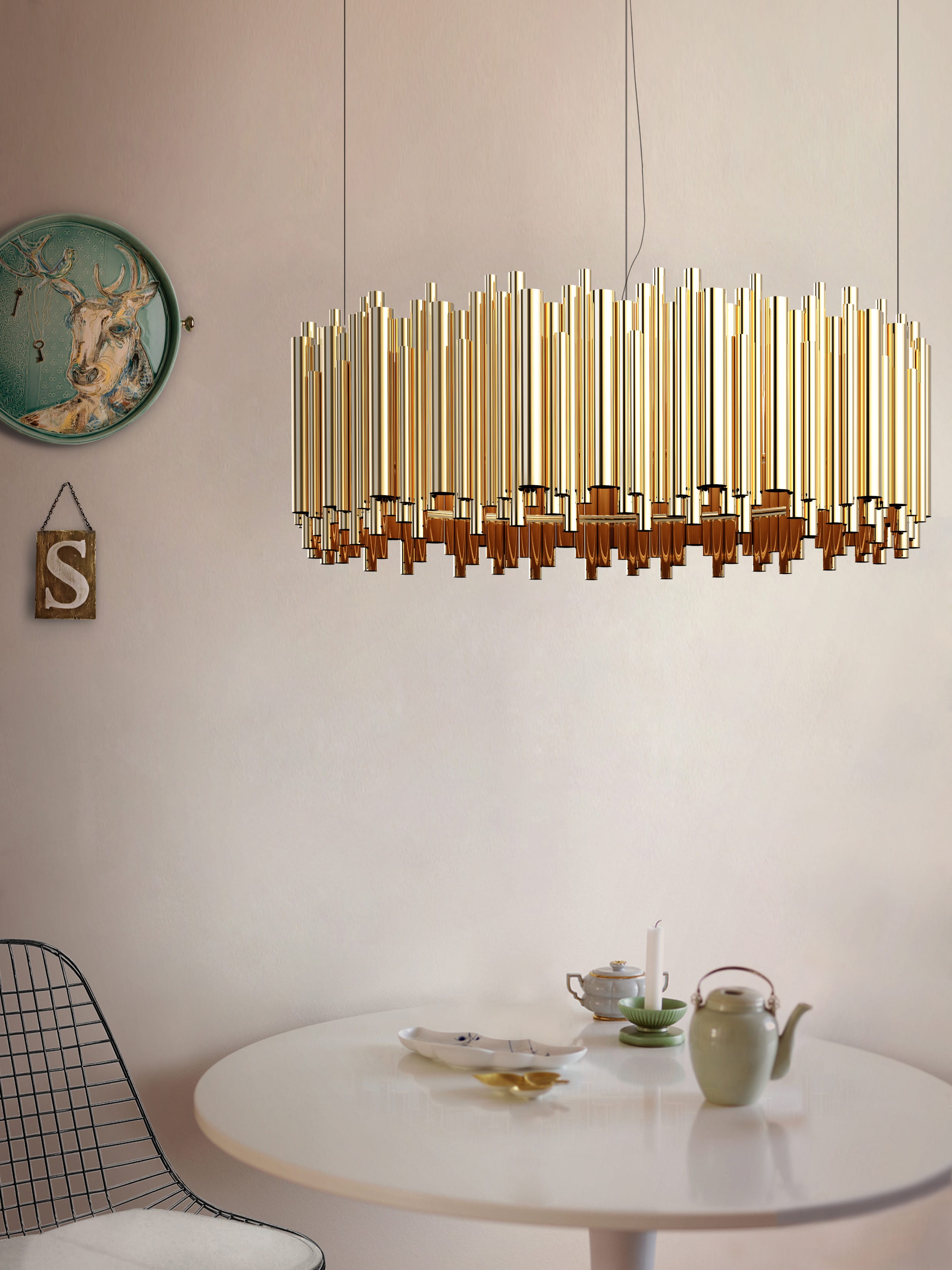 luxury dining room lighting