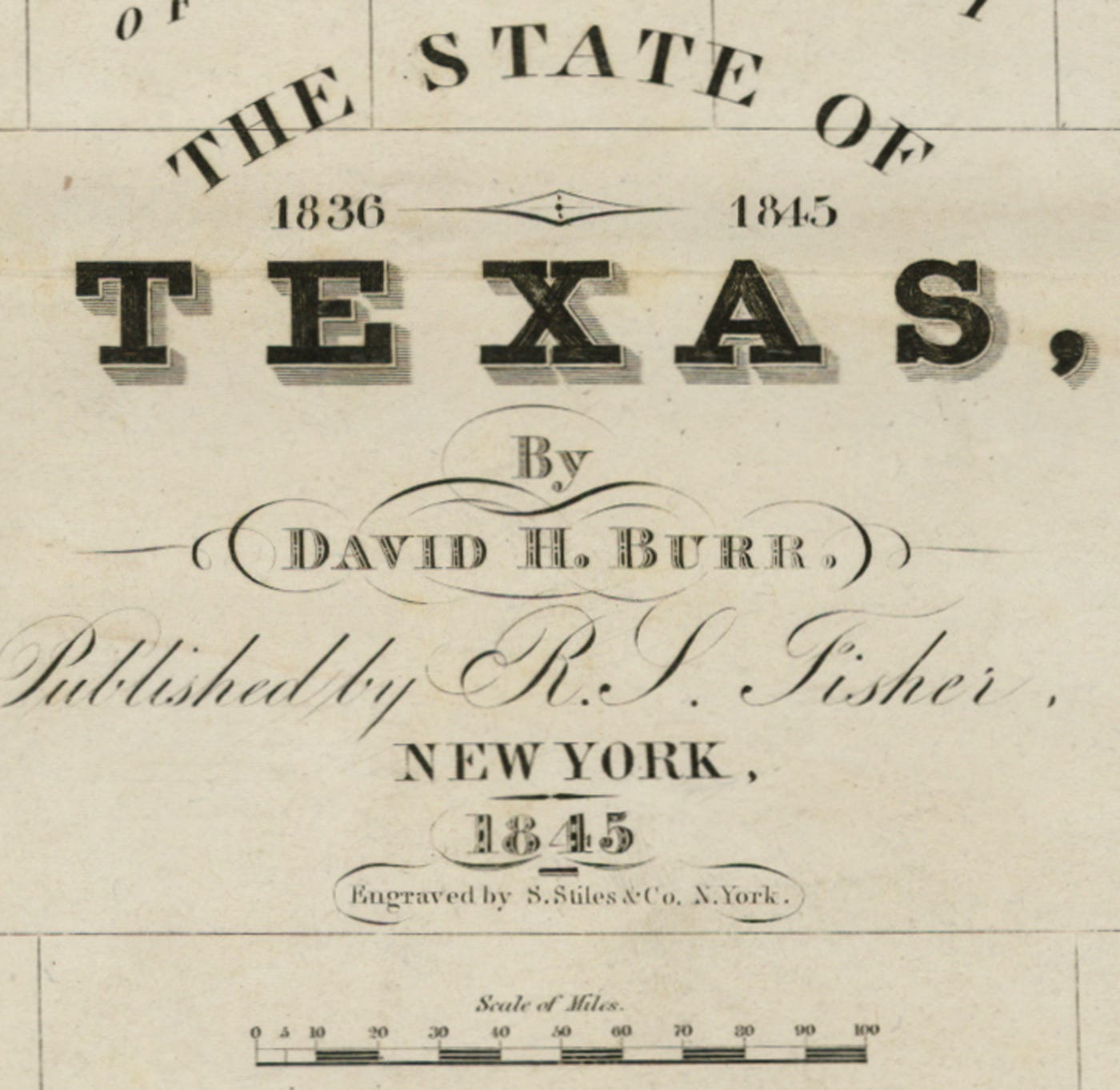 The State of Texas, 1845. David H. Burr’s Map of Texas is one of… by