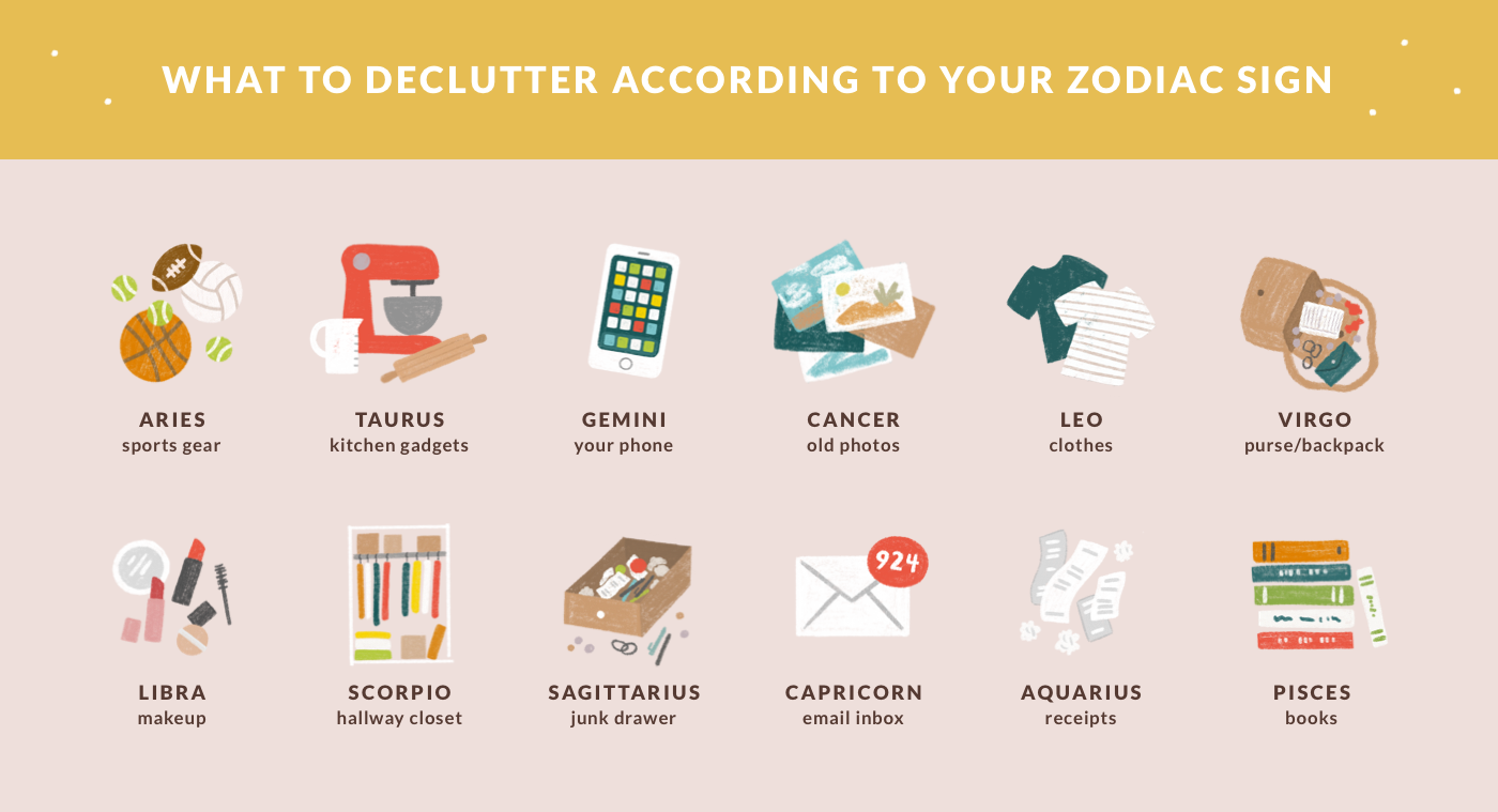 What To Declutter According To Your Zodiac Sign By Offerup Offerup