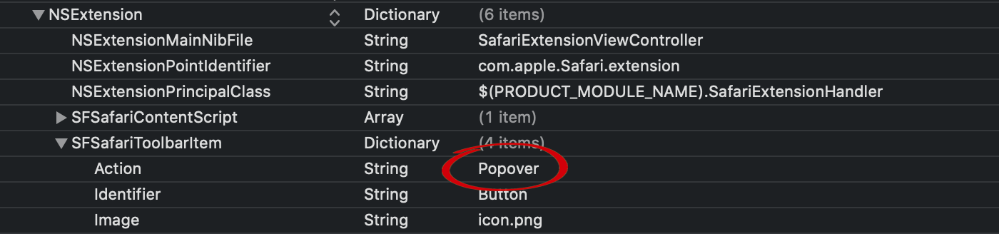 Popover Action for Button in Toolbar