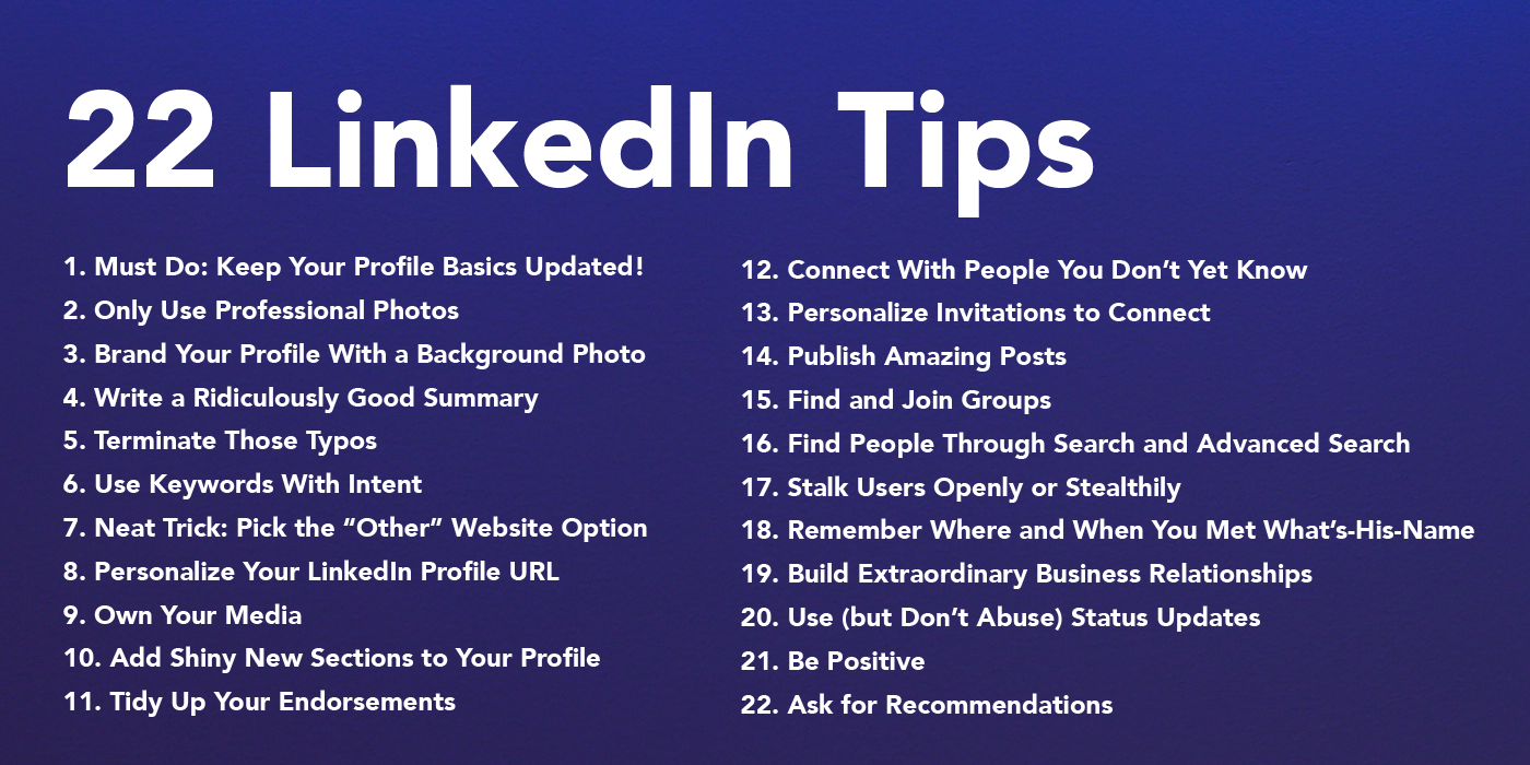 22 Easy Ways You Can Improve Your LinkedIn Profile ...