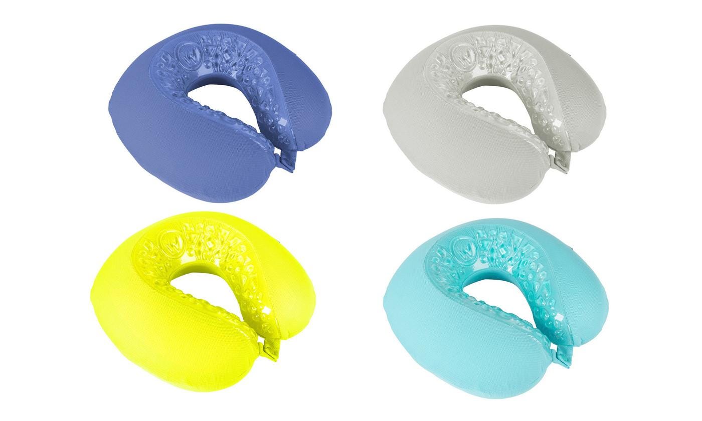 Memory Foam Head And Neck Traveling Pillow With Cooling Gel For