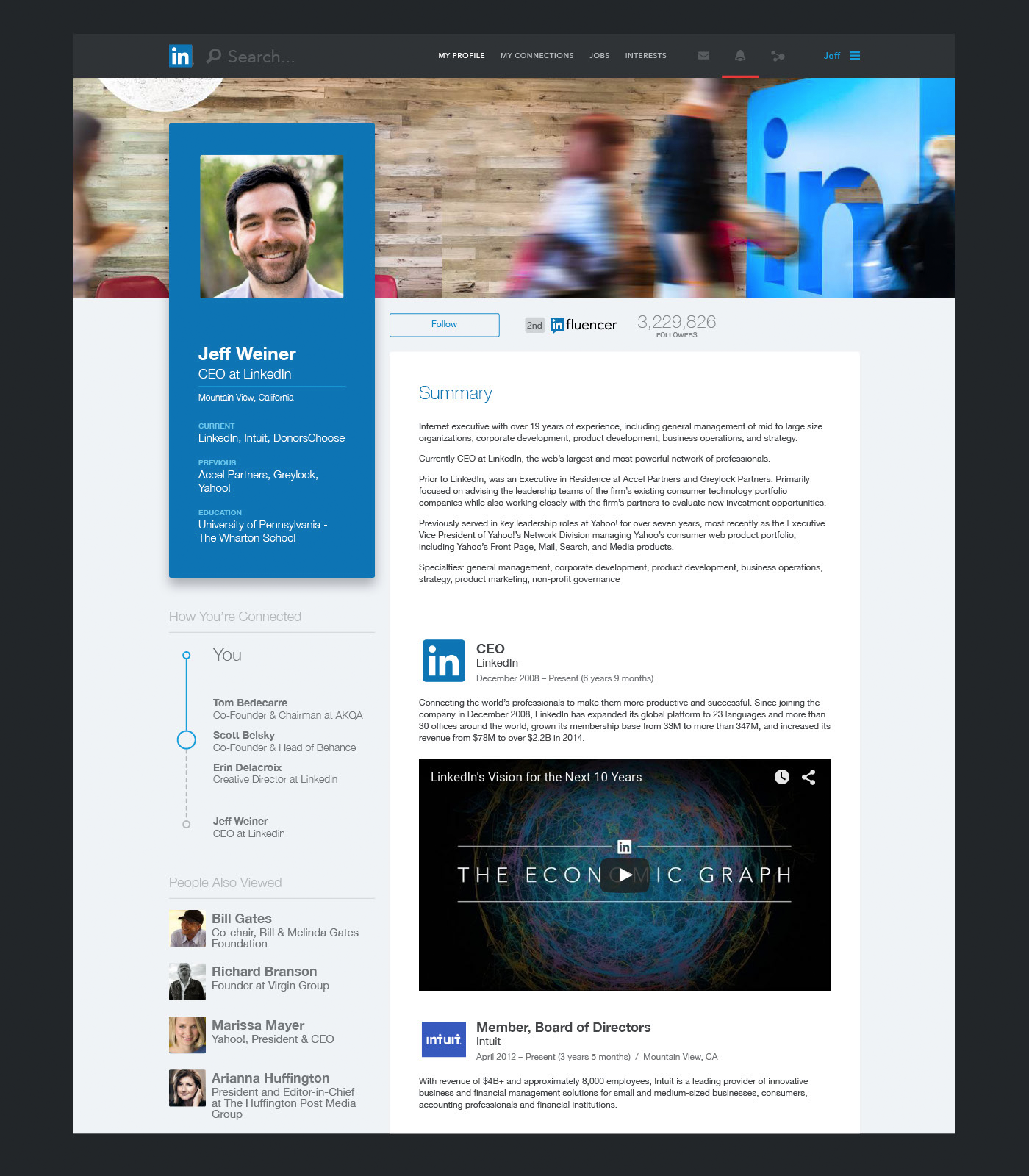 Linkedin Redesign Concepts. via Muzli design inspiration by Muzli