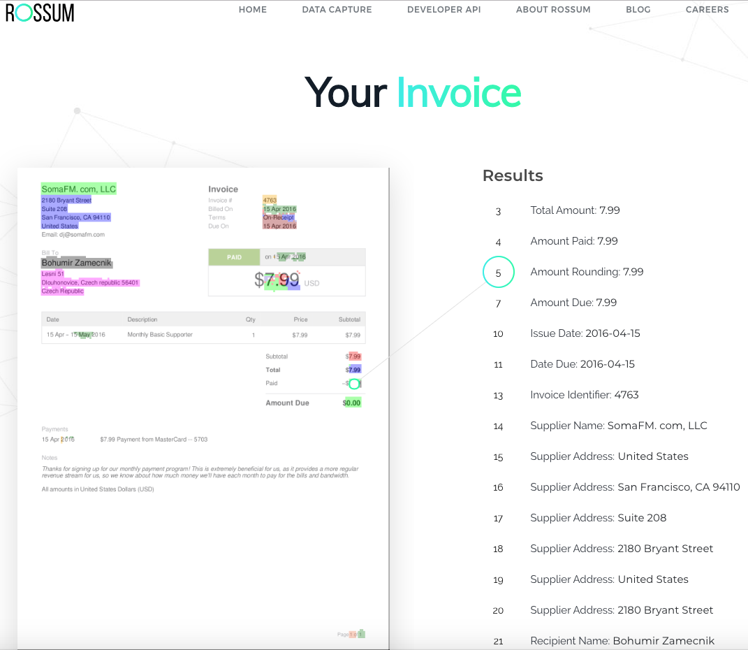machine learning invoice recognition