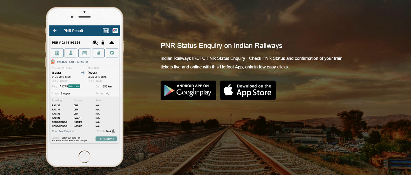 Railway Pnr Status Chart