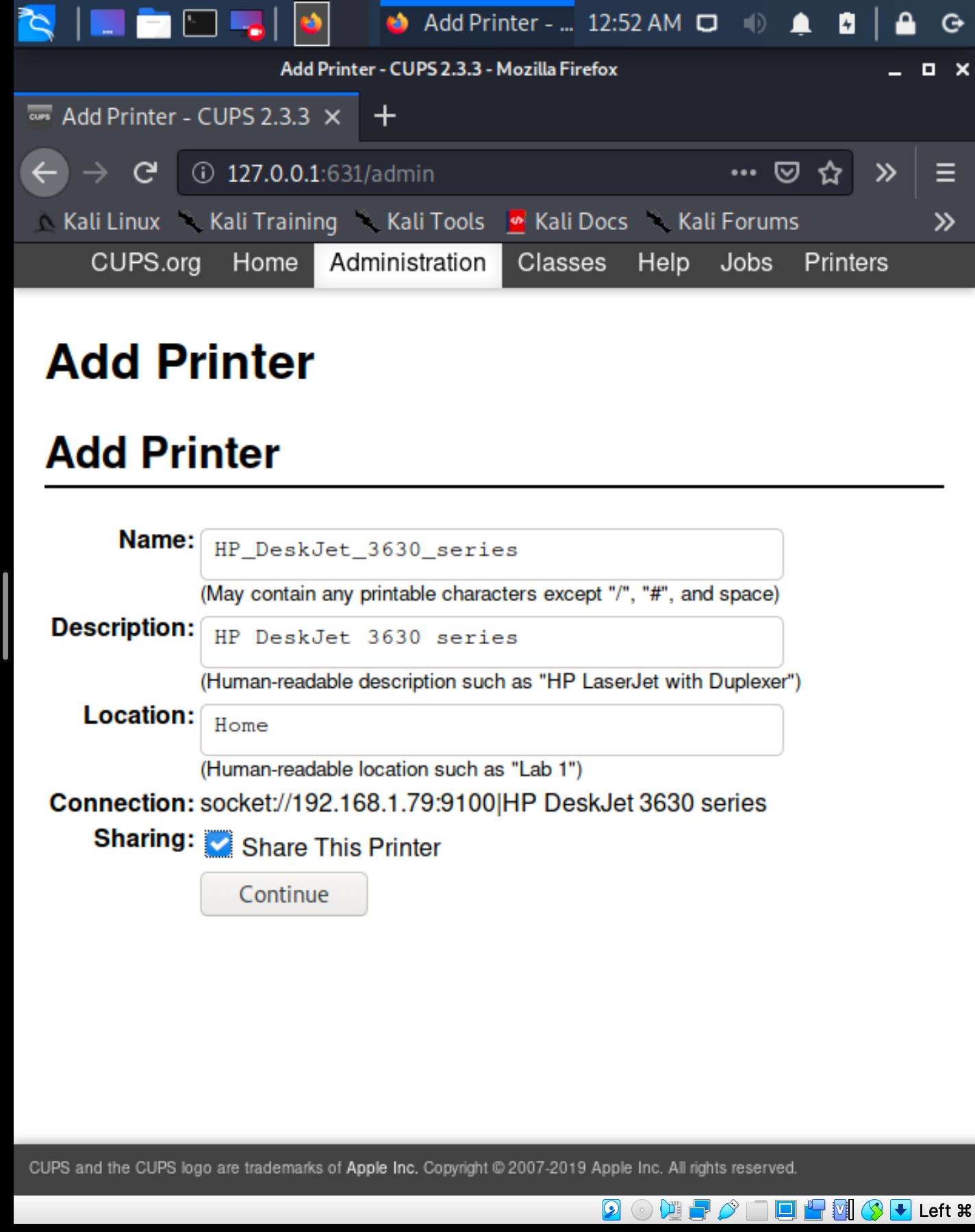 How to install and configure printers on Kali Linux | by Subba Lakshmi |  Medium