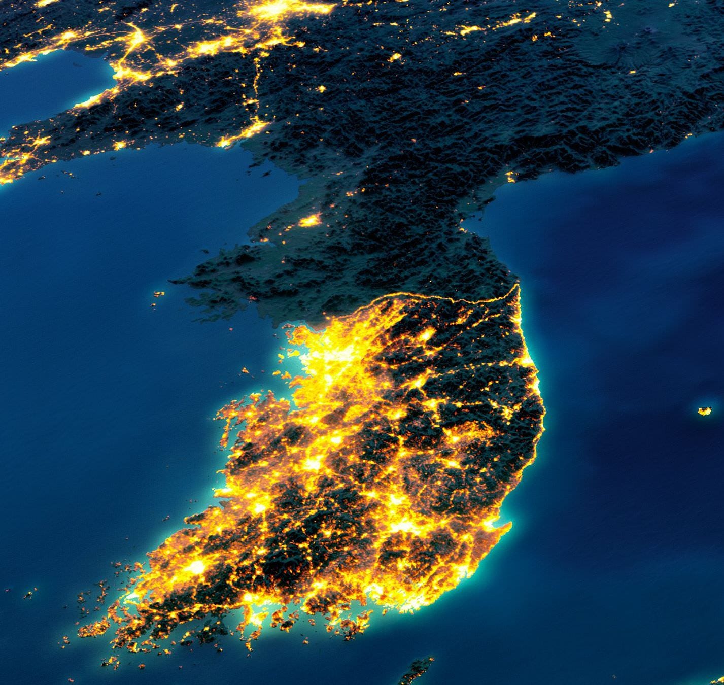 North Korea vs. South Korea. The Division of Korea started at the… by Vivid Maps Medium