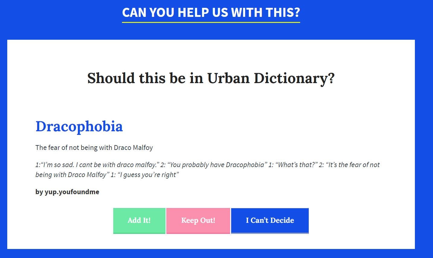 As a Curator For Urban Dictionary, We Apologize to Everyone Named Karen