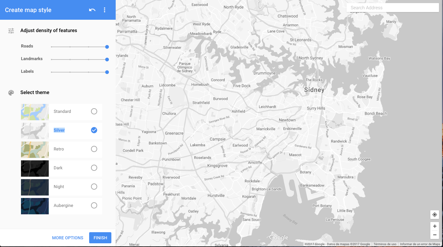 Customize MapKit’s MKMapView with Google Maps styling wizard