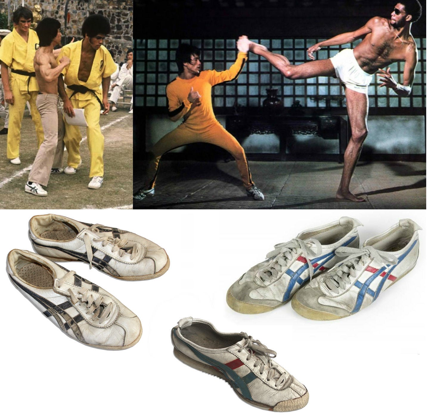 yellow onitsuka tiger bruce lee