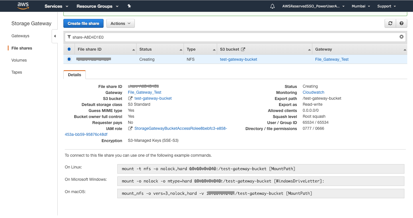 Creating AWS File Gateway as an NFS storage for your EC2 instance. by