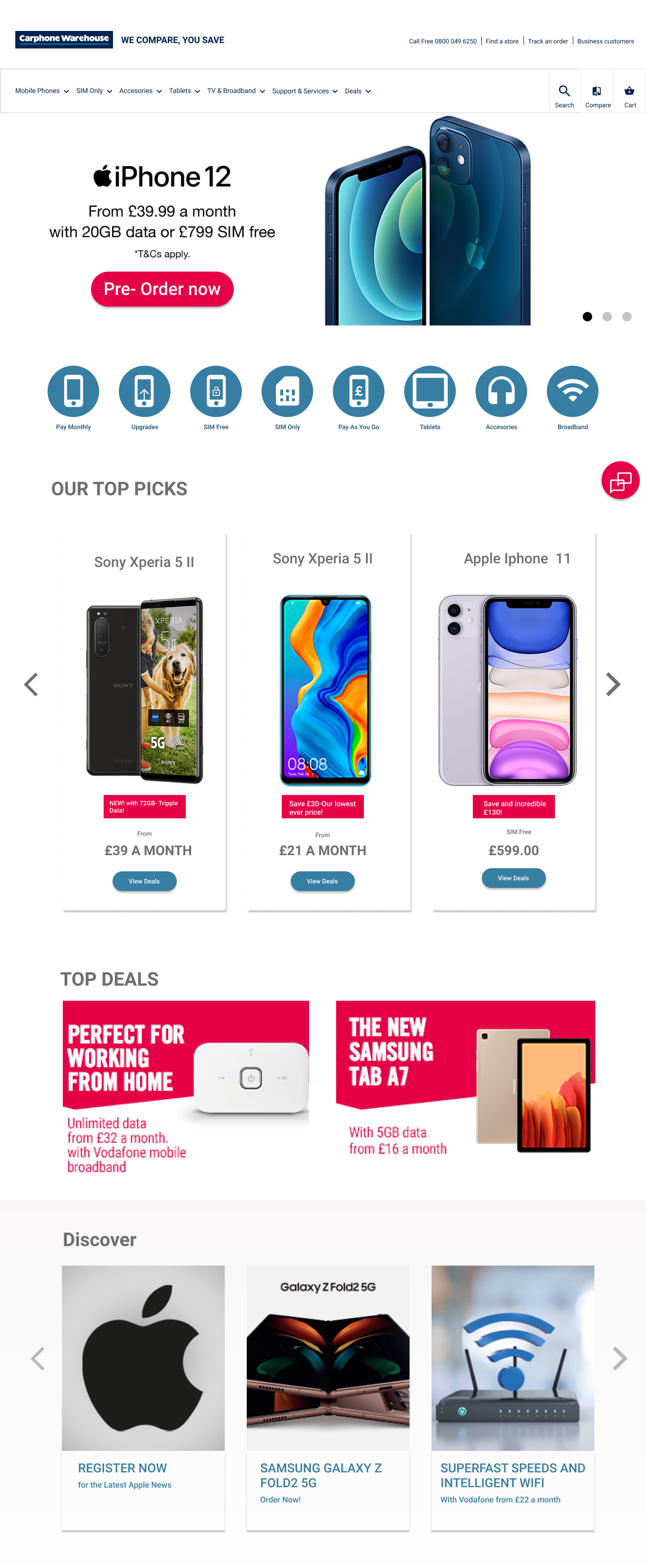Carphone Warehouse E-commerce Case 