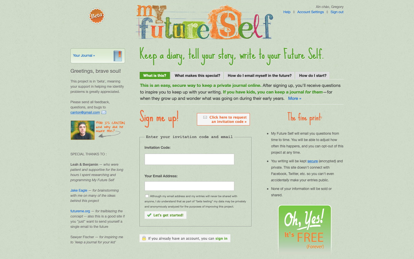keep a diary online