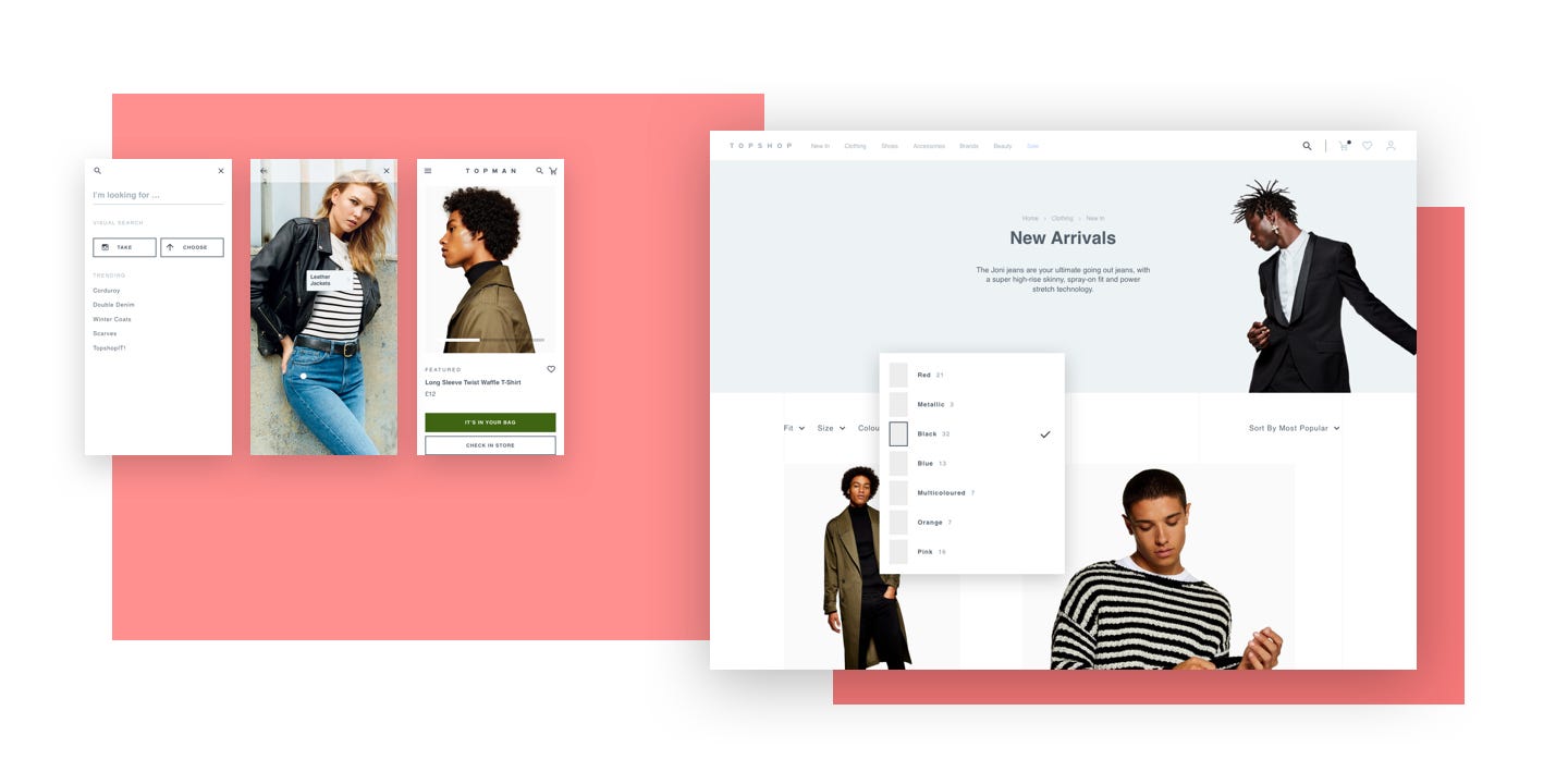 Topshop Topman Design Concept. In my role as UX Manager at Topshop… | by  Luke Illidge | Medium