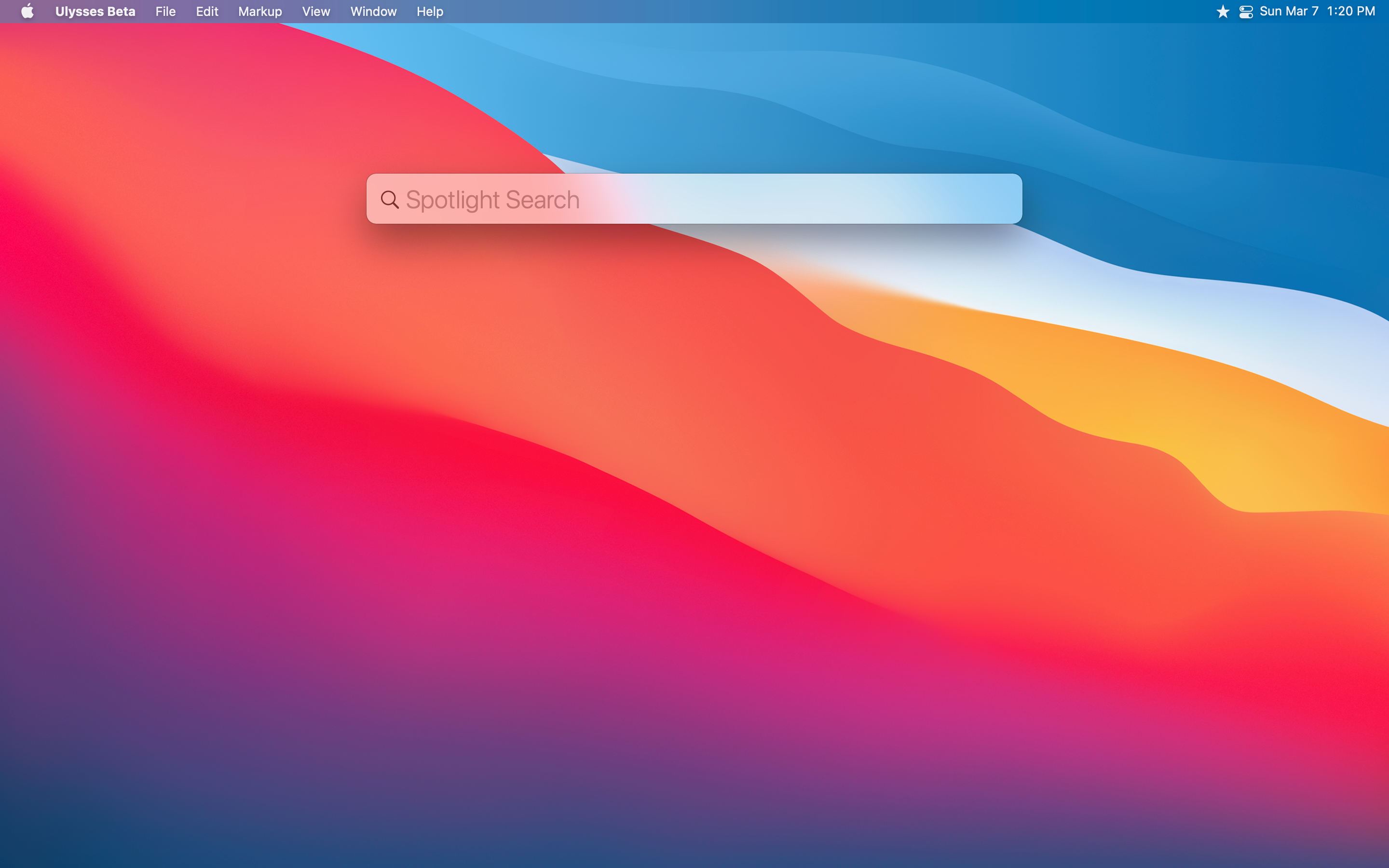 Triggering Spotlight on macOS Big Sur.