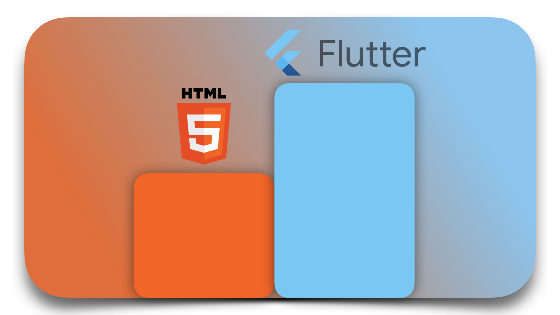 HTML5とFlutterのワードマークとロゴ