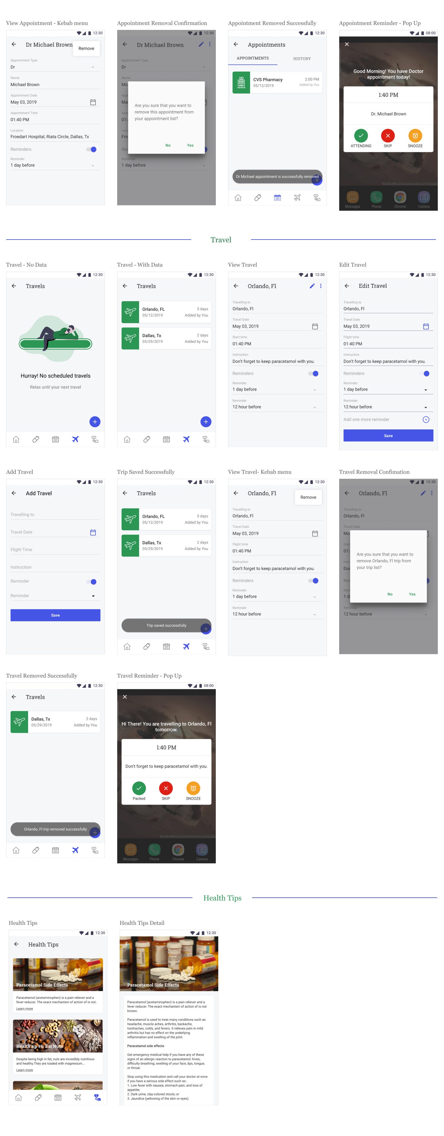Designing a health reminder application — a UX case study
