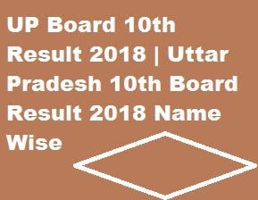 Up Board 10th Result 2018 Up 10th Board Result 2018 Name Wise