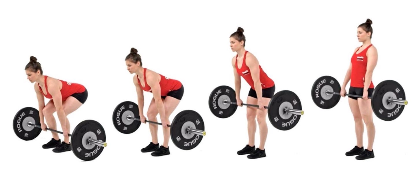 peso muerto con barra para espalda