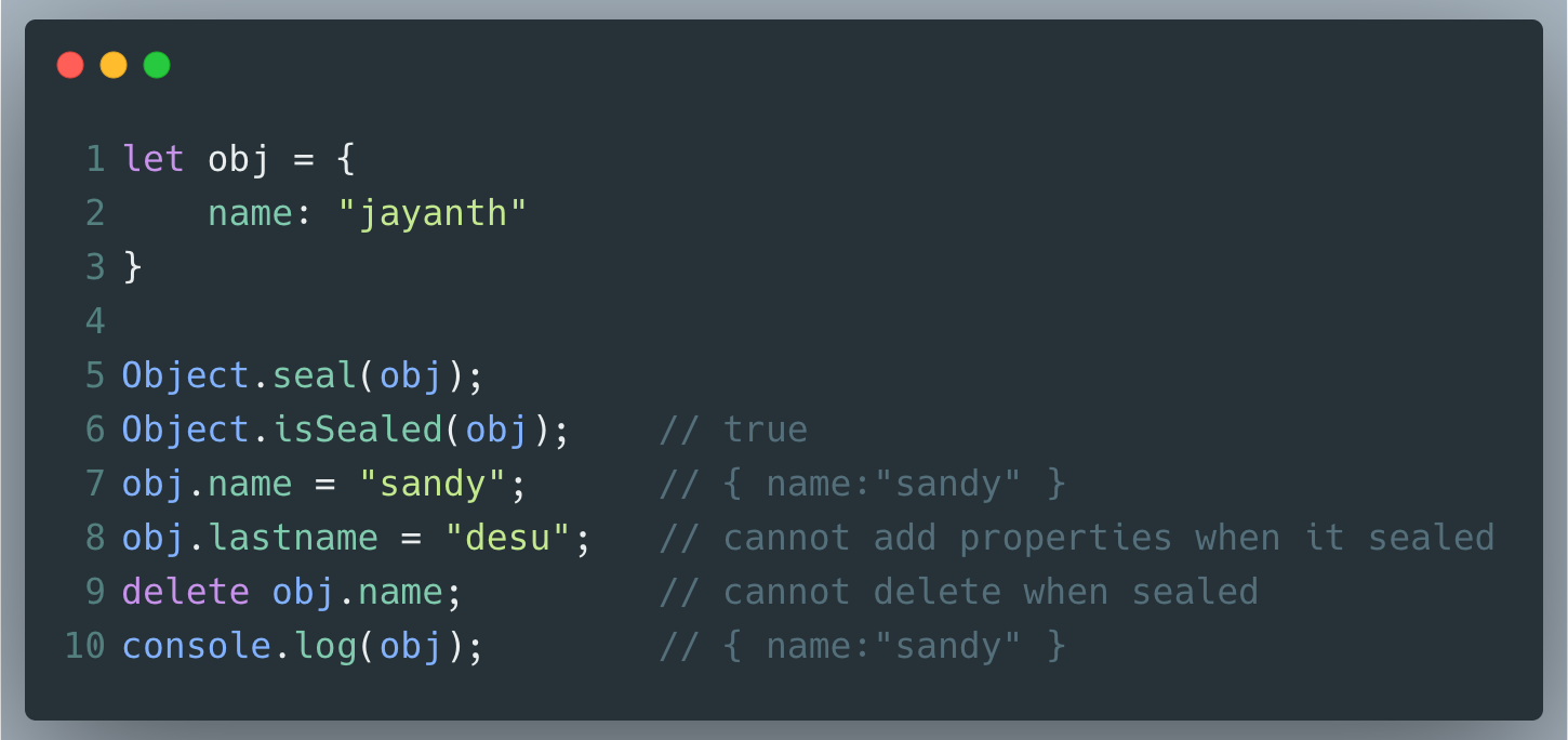 Object.freeze() vs Object.seal() vs Object.preventExtensions() | by ...