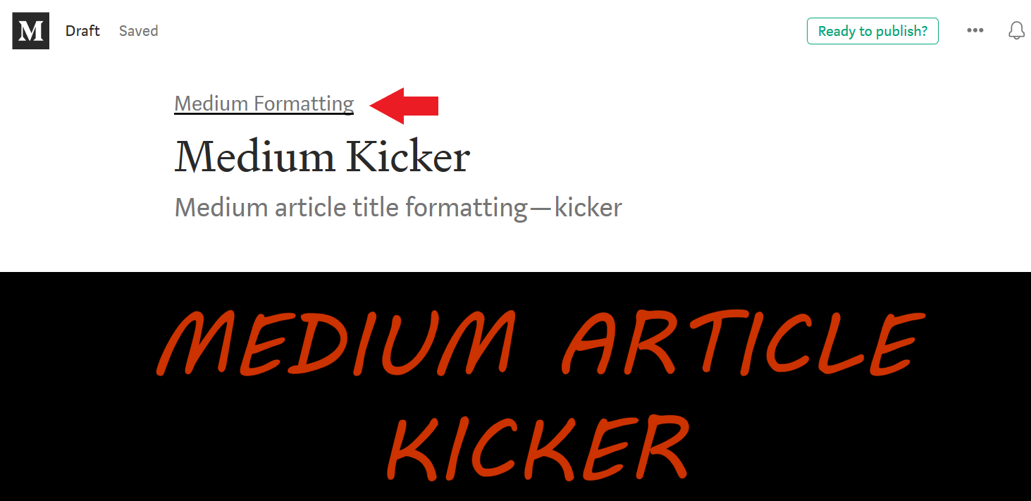 Medium Kicker. Medium article title formatting — the… by Casey