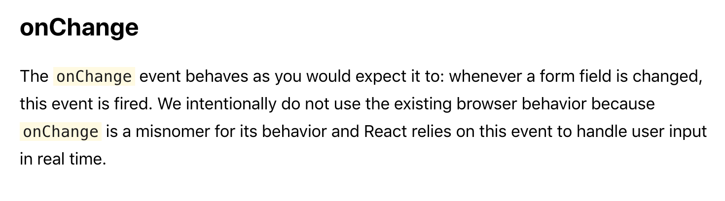 How onChange Differs Between React and Vanilla JavaScript