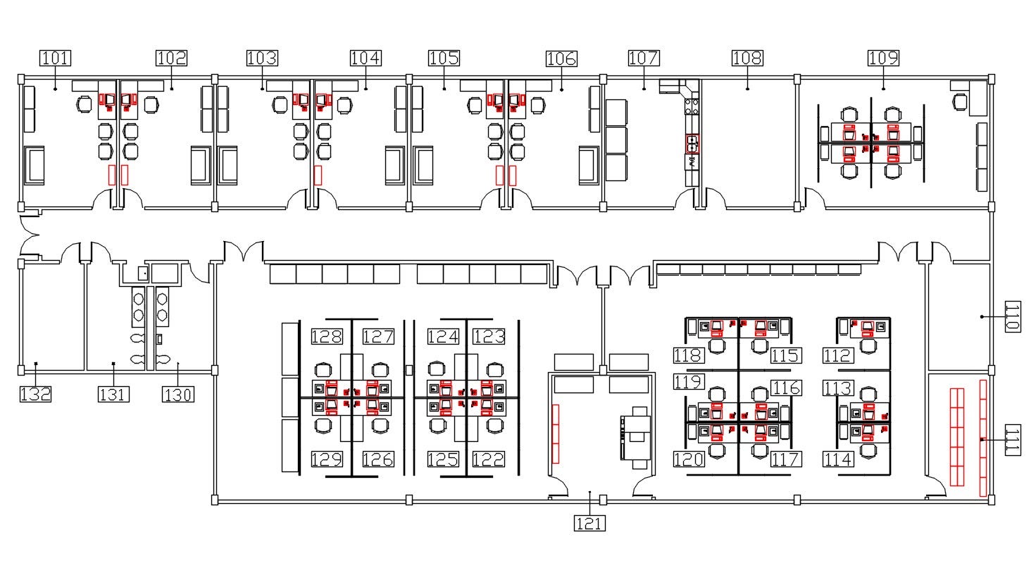 Architecture Office Furniture Layout Plan Dwg File Cadbull Com