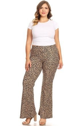 plus size high waisted flare pants