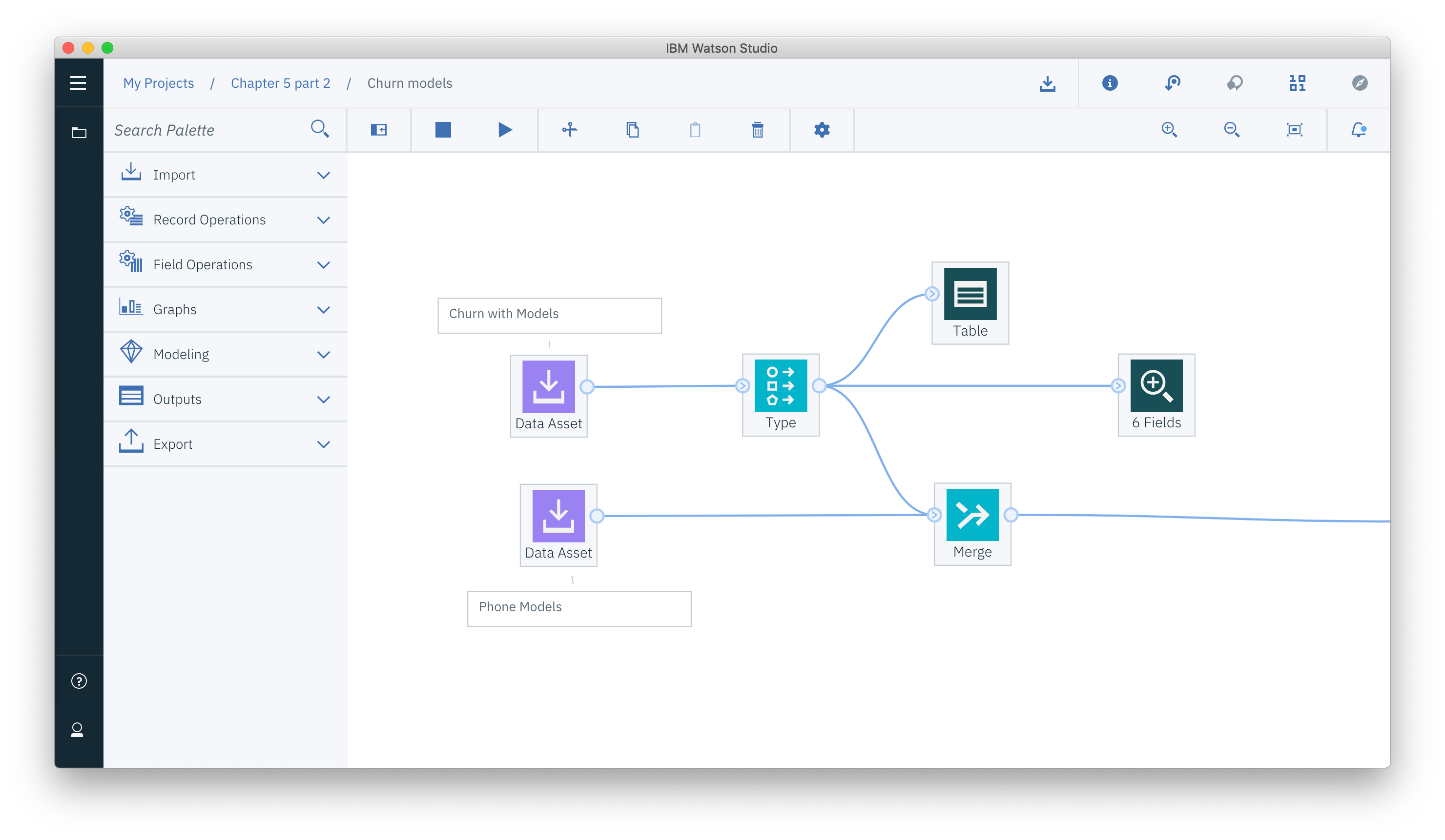 Screenshot of IBM Watson Studio