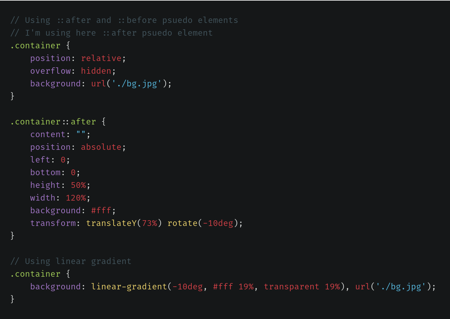 Linear gradient генератор