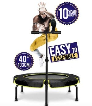 EXERCISE TRAMPOLINE. Fitness trampoline with handle, home… | by Karen's  World, Lifestyle Blogger | Medium