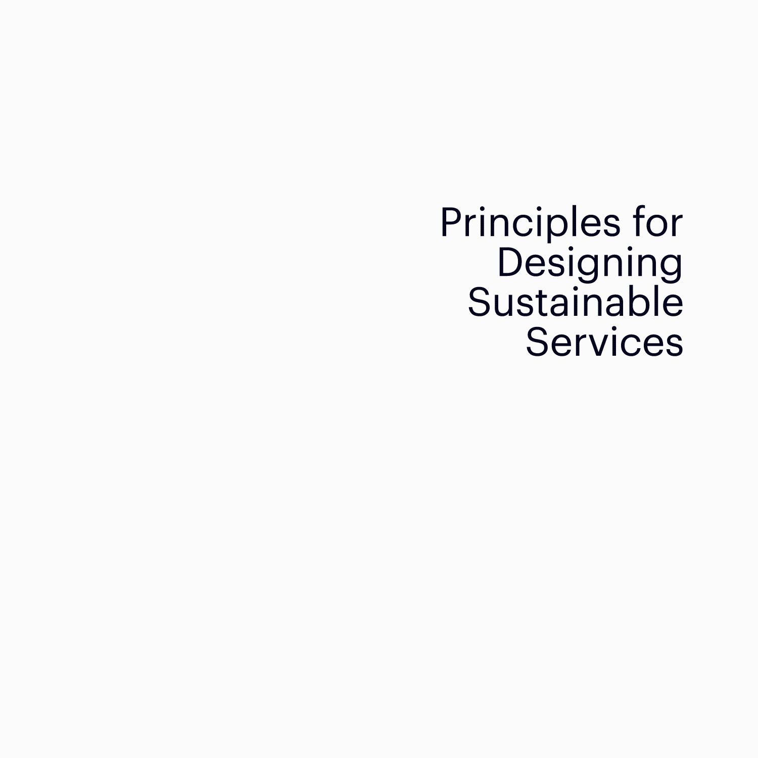 animated gif with a sequence of coloured shapes appearing and the title Principles for Designing Sustainable services