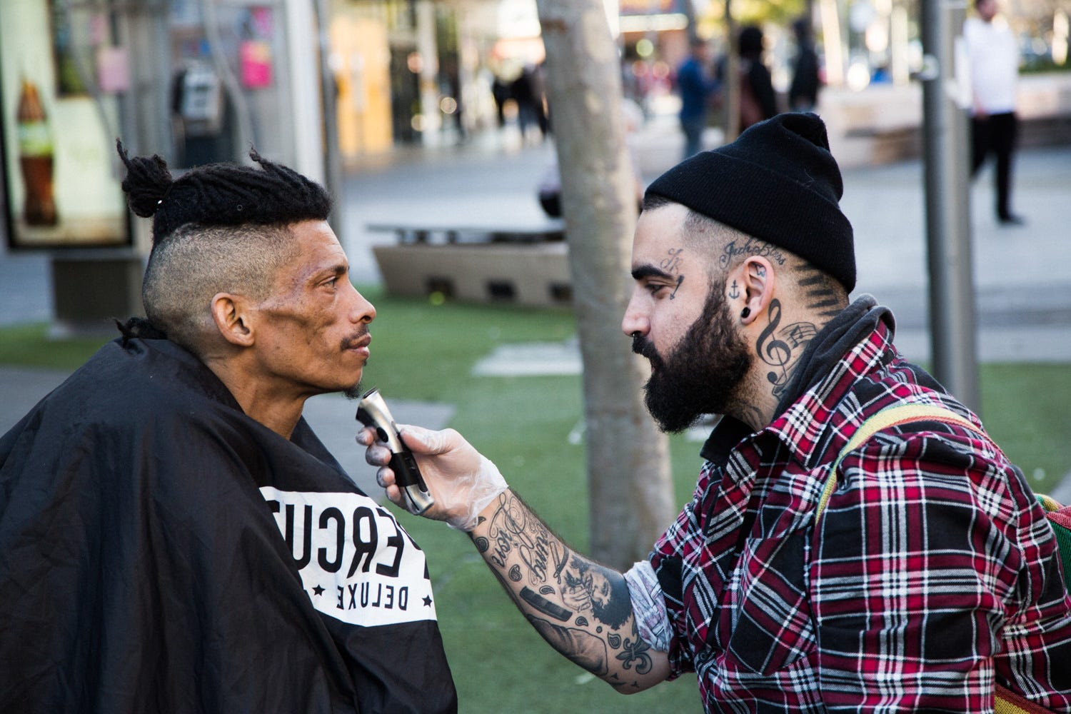 Two Barbers Give Free Haircuts To The Less Fortunate