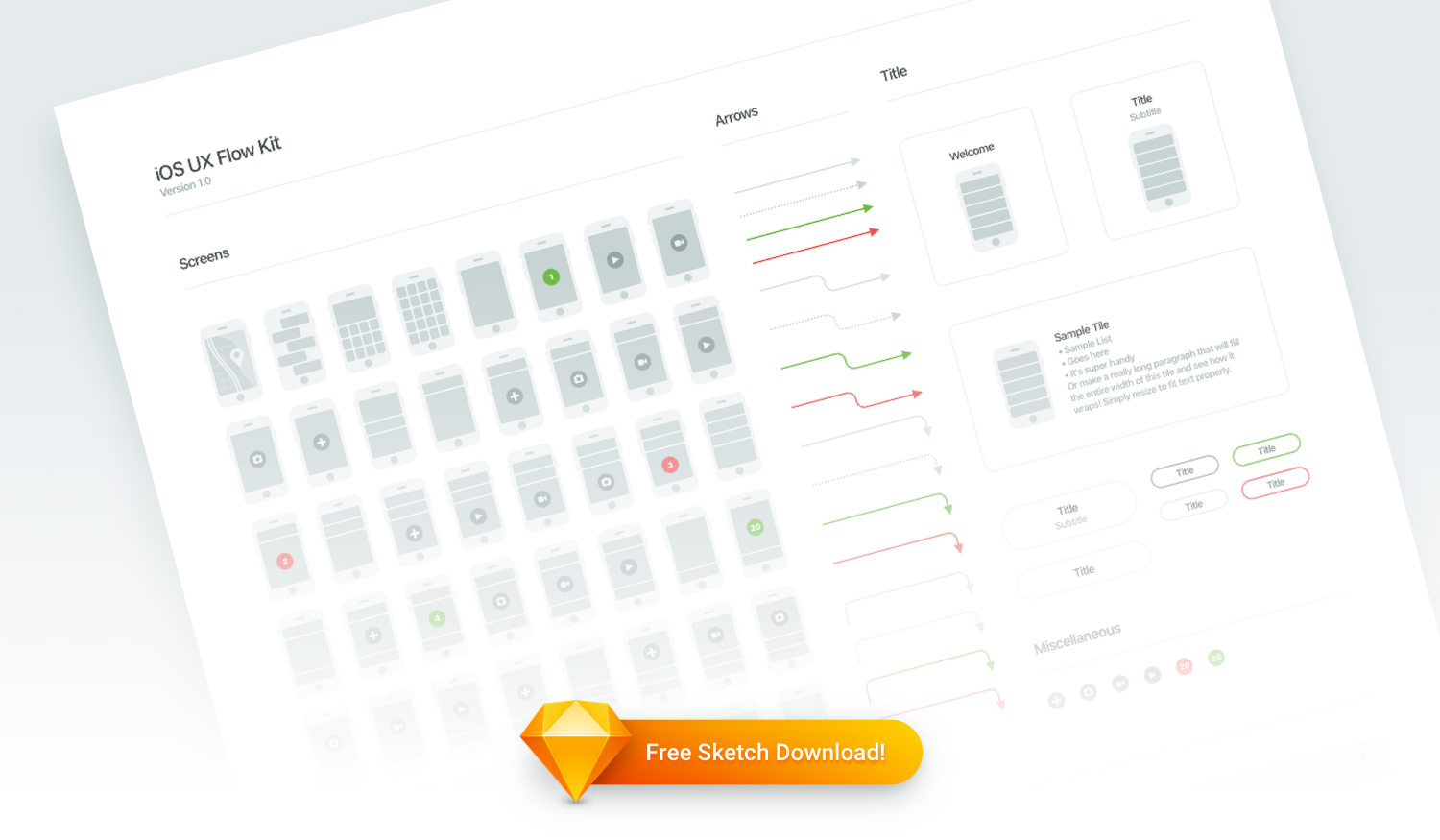 Free Sketch Download Ios Ux Flow Kit Insightful Software