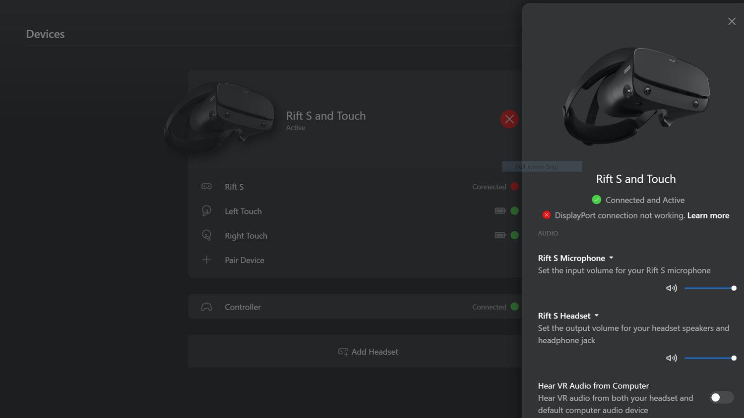 oculus rift s crashing
