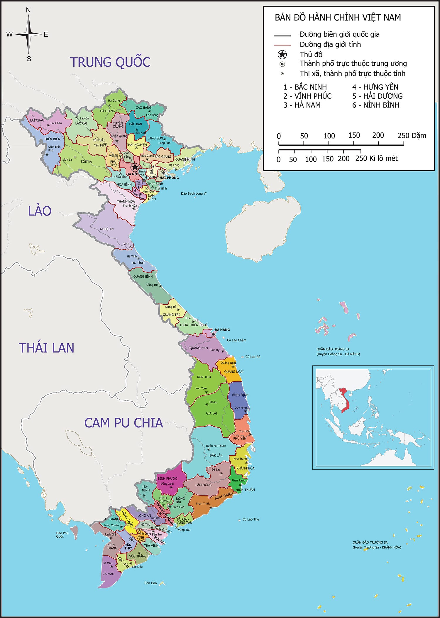 Travel Tourist Maps Of Vietnam North South Railway Medium