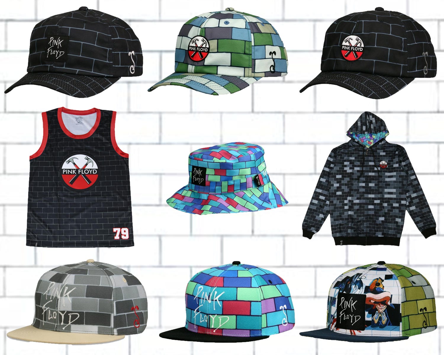 Pink Floyd The Wall Reversible Bucket Hat