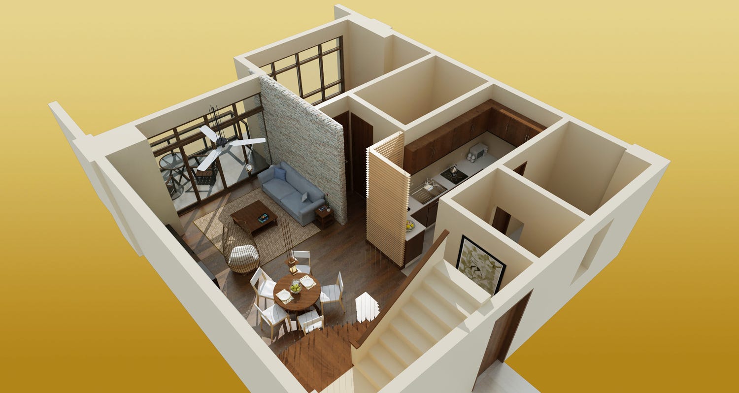 Want To Create Realistic Impressions Go For Real Estate 3d Floor Plan