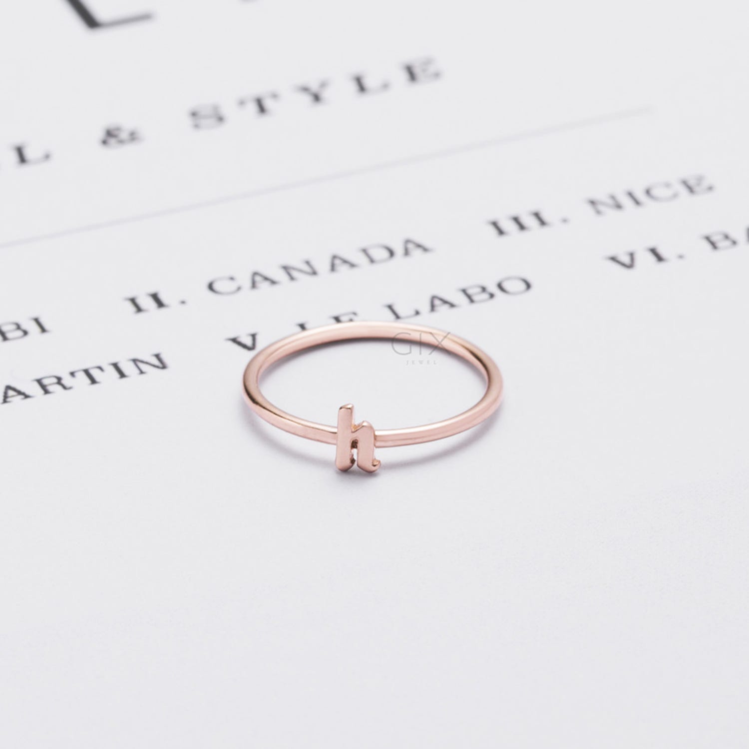 Custom Silver Rings Stacking Initial Rings Dainty Rings Fashion Jewelry Simple Silver Letter Bands Unique Gifts For Women Girls Girlfriends By Gix Minimalist Jewelry Medium