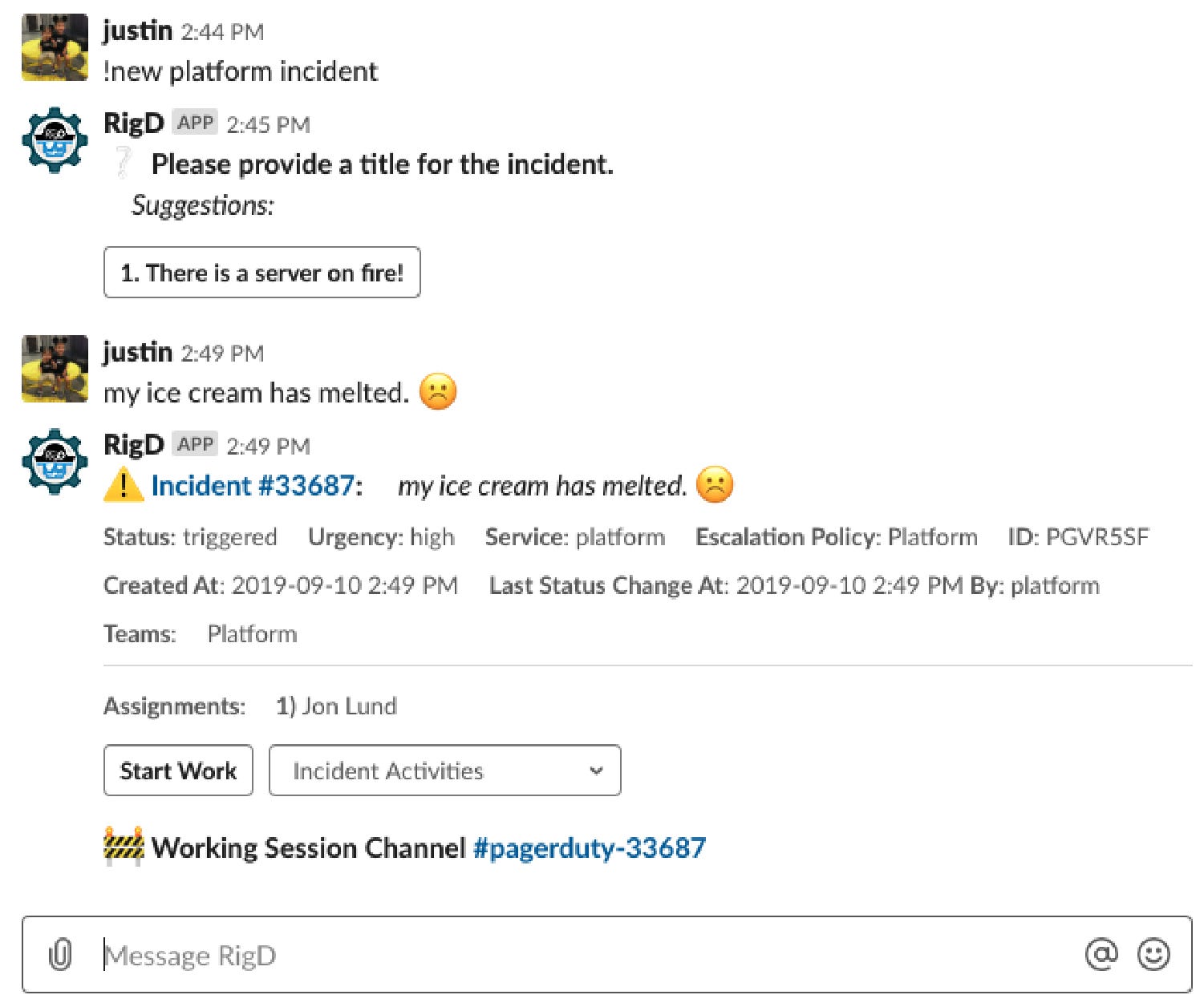How to Open PagerDuty Incidents from Slack by Justin Griffin RigD