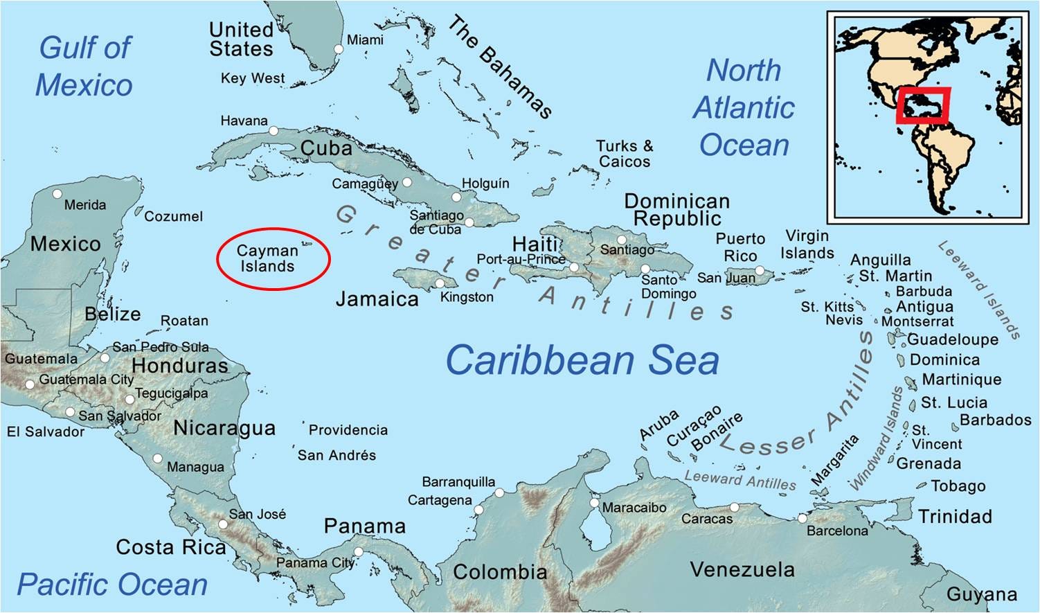 Cayman Islands Location On World Map United States Map