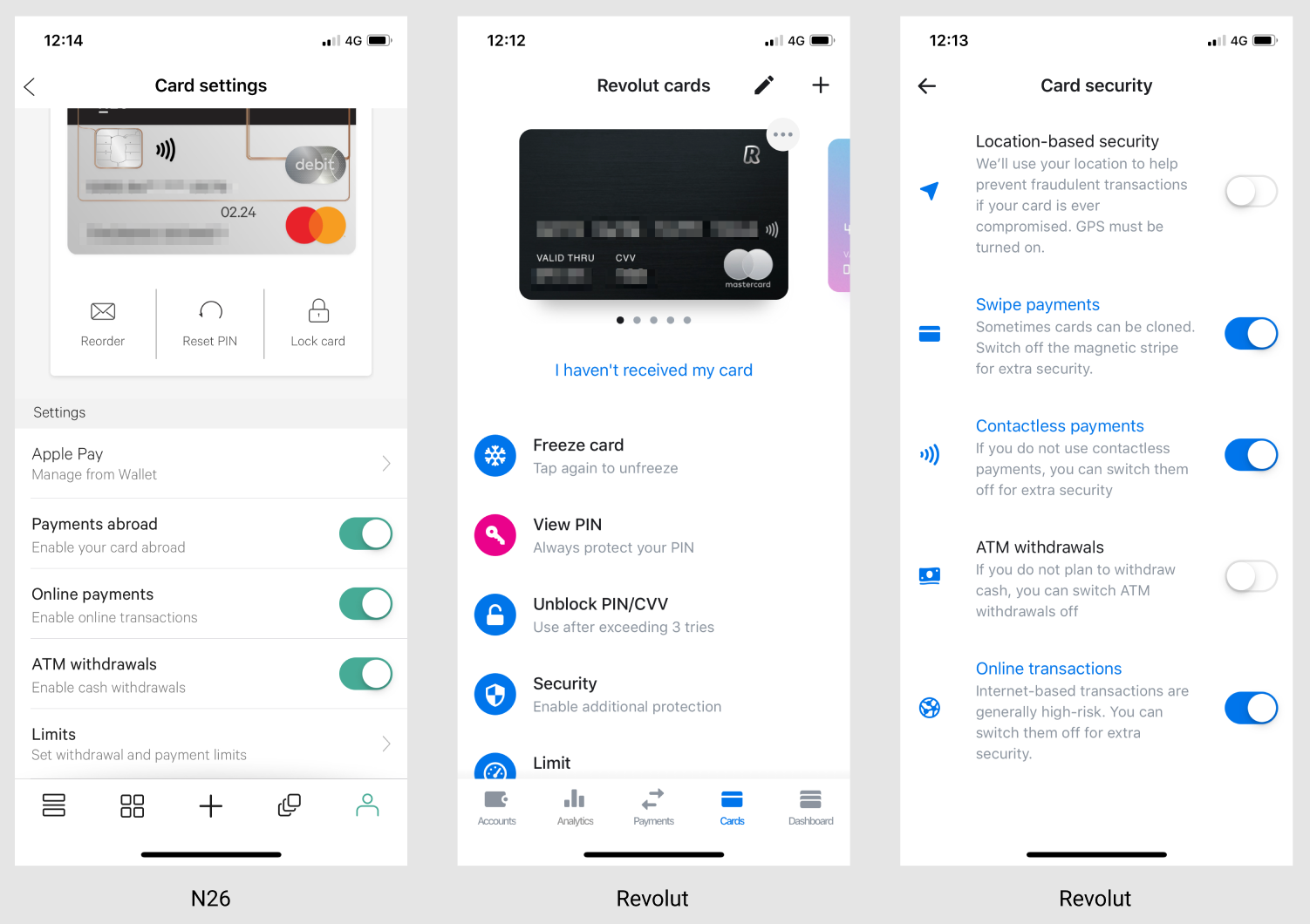 N26, Revolut, or my mainstream bank (Credit Suisse). What ...