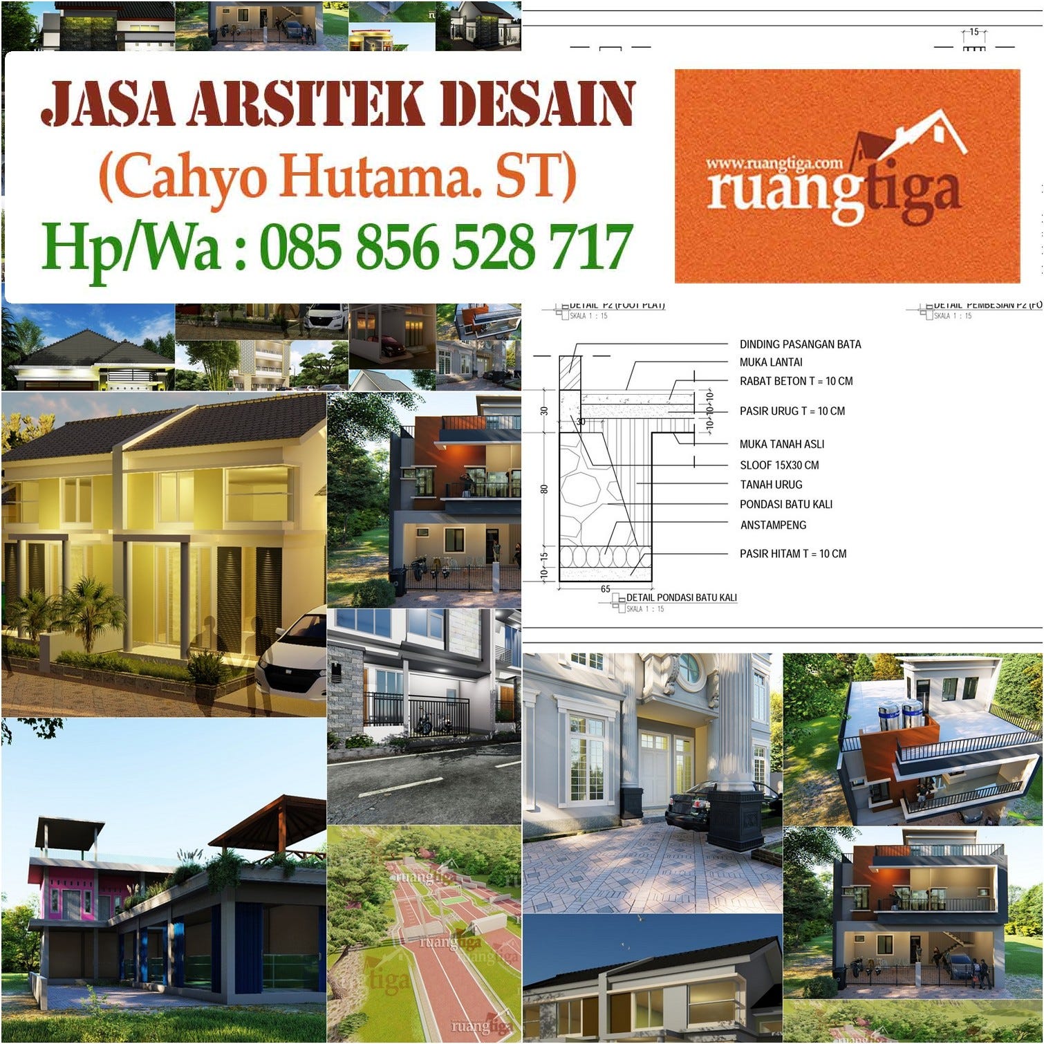 085856528717 Jasa Gambar Arsitek Lampung Jasa Gambar Rumah