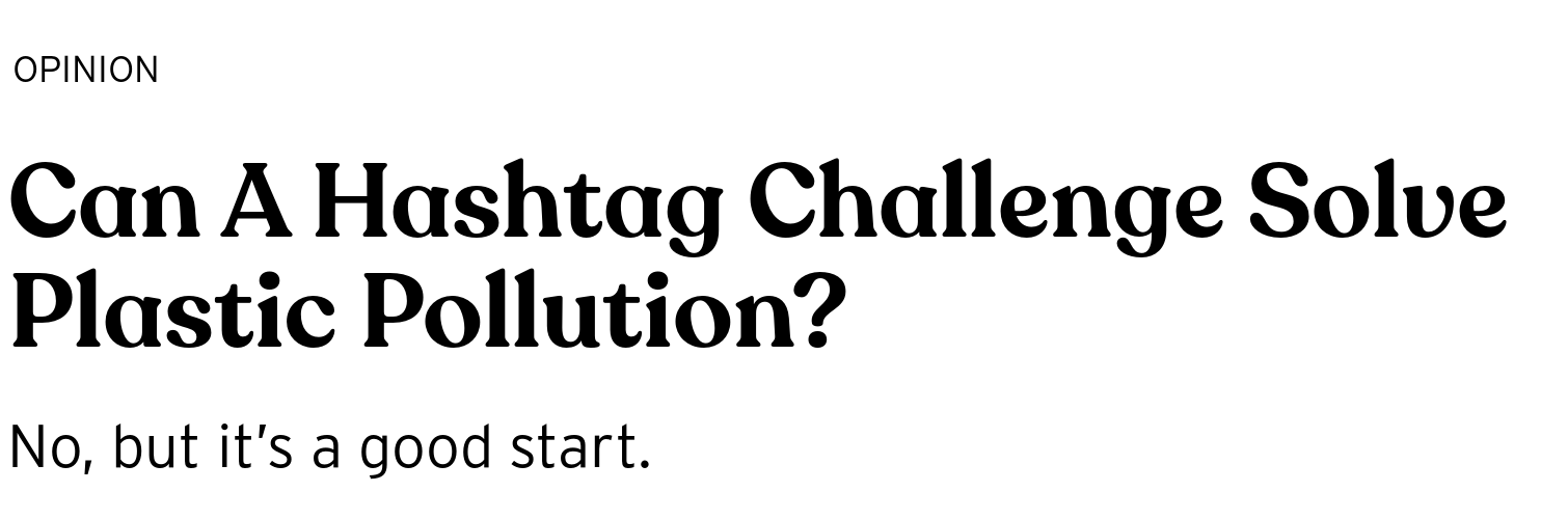 Can A Hashtag Challenge Solve Plastic Pollution Bright