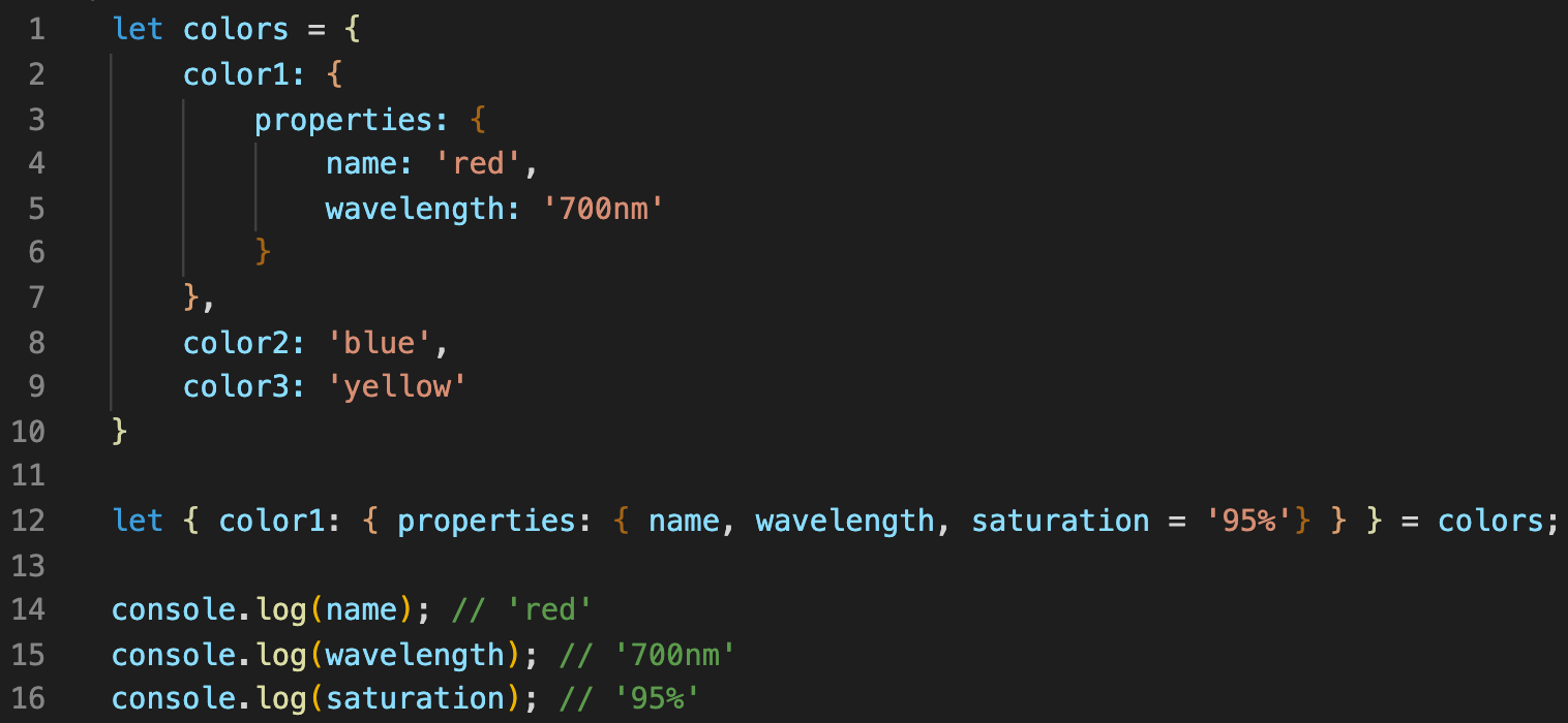 JavaScript Object Destructuring ES6 By Bahay Gulle Bilgi The