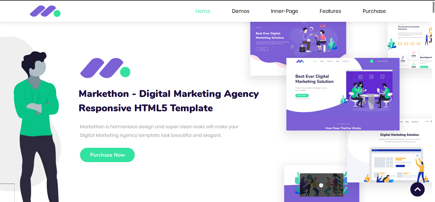 Markethon — Digital Marketing Agency Responsive HTML5 Template