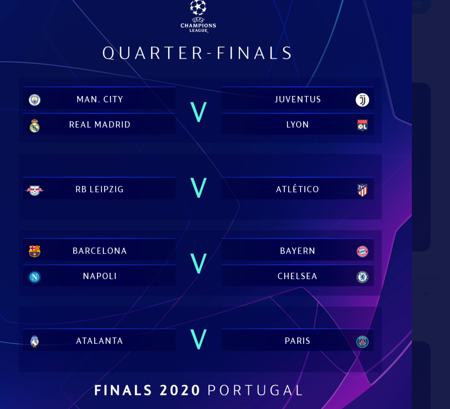 champions league eight finals