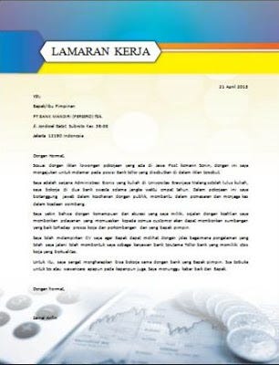 Contoh Surat Lamaran Kerja Yang Baik Benar